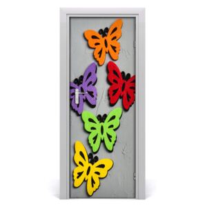 Naklejka samoprzylepna na drzwi Kolorowe motyle