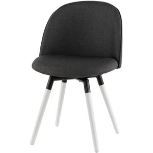 Krzesło Ally Fido antracytowe nogi czarno-białe