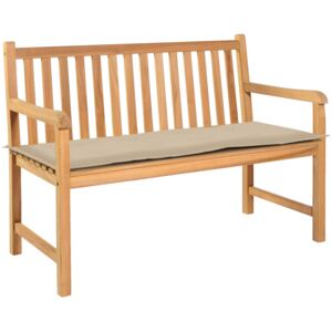 Poduszka na ławkę ogrodową, beżowa, 150x50x3 cm