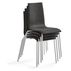 Krzesło konferencyjne MELVILLE 4 szt., ciemnoszary, aluminium