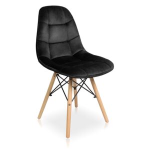 Krzesło Fabio Velvet czarny