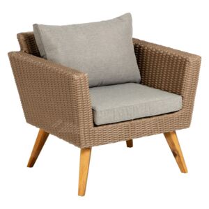 Krzesło ogrodowe z szarymi poduszkami La Forma Sumie