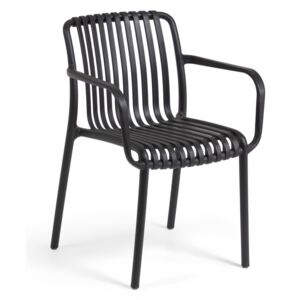 Czarne krzesło ogrodowe La Forma Isabellini