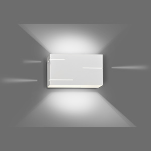 LASER WHITE 824/1 nowoczesny kinkiet ścienny LED biały