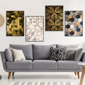 DecoKing - Zestaw plakatów ściennych - Mosaique 4 * 70x100