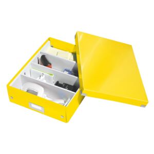 Żółte pudełko z przegródkami Leitz Office, dł. 37 cm