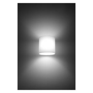 SOLLUX Nowoczesna Lampa Ścienna Szklana Tuba Kinkiet VICI Biały Minimalistyczna Oprawa do Salonu Kuchni Pokoju