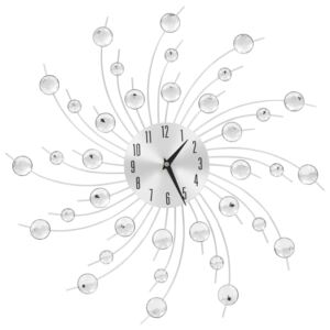 Zegar ścienny z mechanizmem kwarcowym MWGROUP, srebrny, 50 cm