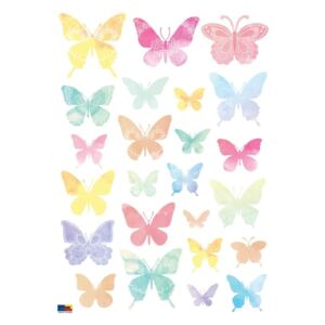 Zestaw 24 naklejek Ambiance Artistic Butterflies