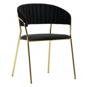 Krzesło Goma czarne/ złote nogi