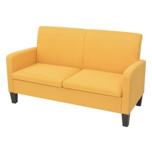 Dwusobowa żółta sofa do biura, salonu, poczekalni