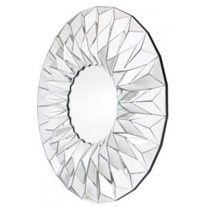 Ajmal Pimente okrągłe nowoczesne lustro dekoracyjne w ramie lustrzanej 120x110