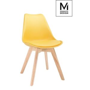MODESTO krzesło NORDIC żółte