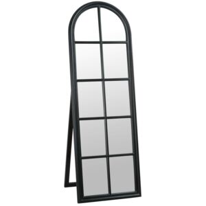 Lustro stojące Window, drewno, czarne, 180x60x8 cm (JL75847)