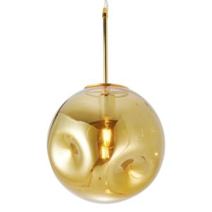 Lampa wisząca z dmuchanego szkła w złotym kolorze Leitmotiv Pendulum