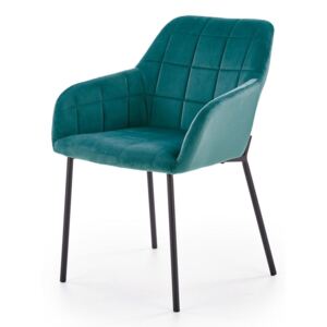 Nowoczesne krzesło Zeppen - ciemny zielony