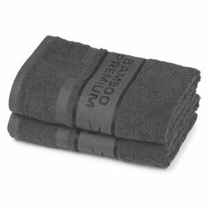 4Home Ręcznik Bamboo Premium czarny, 30 x 50 cm, komplet 2 szt