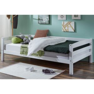 Pojedyncze łóżko z litego buku 90x200 cm, białe