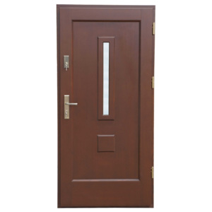 Drzwi zewnętrzne drewniane Bary 90 prawe orzech