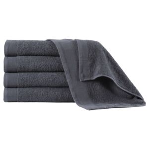 Ręczniki do rąk, 5 szt., bawełna, 450 g/m², 50x100 cm, antracyt