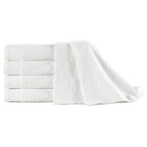 Ręczniki do rąk, 5 szt., bawełna, 450 g/m², 50x100 cm, białe