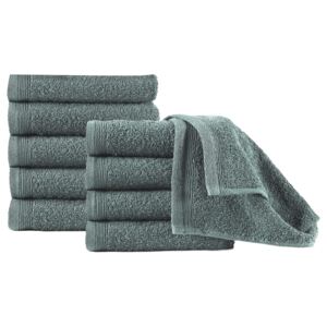 Ręczniki hotelowe 10 szt., bawełna, 450 g/m², 30x50 cm, zielone