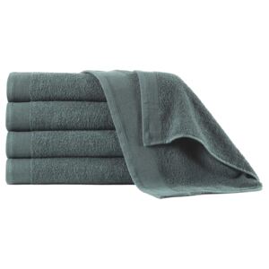 Ręczniki do rąk, 5 szt., bawełna, 450 g/m², 50x100 cm, zielone