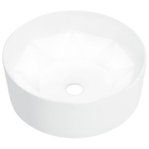 Umywalka, 36 x 14 cm, ceramiczna, biała