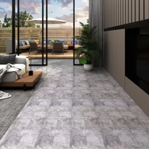 Panele podłogowe z PVC, 4,46 m², 3 mm, cementowy brąz