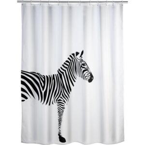 Zasłona prysznicowa, tekstylna, Zebra, 180x200 cm, WENKO