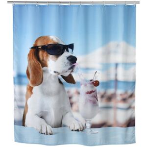 Zasłona prysznicowa COOL DOG, tekstylna, 180x200 cm, WENKO