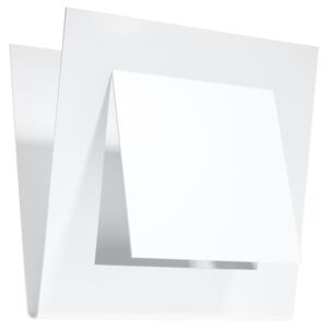 Lampa kinkiet SOLLUX LIGHTING Nazaria kwadrat, biała, 40 W