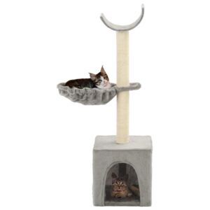 Drapak dla kota z sizalowymi słupkami, 105 cm, szary