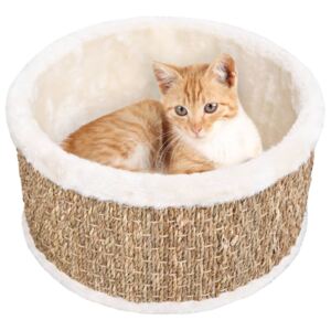 Okrągły koszyk dla kota, 36 cm, trawa morska
