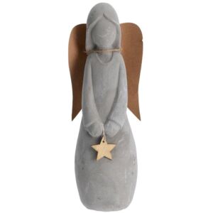 Figurka aniołek z cementu, ozdoba świąteczna, wys. 25 cm
