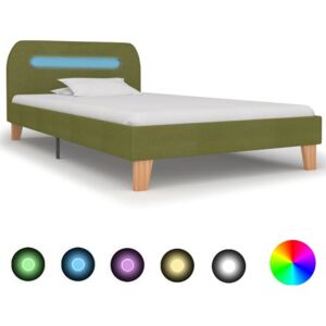 Rama łóżka PERVOI LED, zielona, 90x200 cm