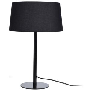 Lampka stołowa, metalowa, stojąca, wys. 47 cm - czarna