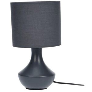 Czarna lampka stołowa z ceramiczną podstawą
