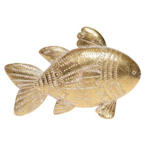 Złota ryba rzeźba pozłacana Hin 21x15 cm