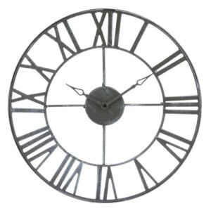 Metalowy zegar ścienny VINTAGE - kolor szary, Ø 40 cm