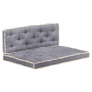 Zestaw 2 poduszek na sofę z palet, niebieski