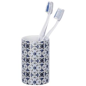Kubeczek ceramiczny na szczoteczkę do zębów, pojemnik łazienkowy MURCIA z elegancką grafiką - WENKO