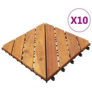 Płytki tarasowe, 10 szt., 30x30 cm, lite drewno akacjowe