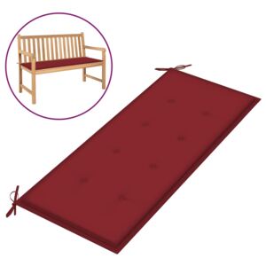 Poduszka na ławkę ogrodową, czerwona, 120x50x4 cm, tkanina