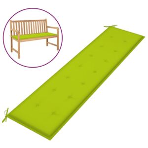 Poduszka na ławkę ogrodową, jasnozielona, 200x50x4 cm, tkanina