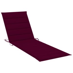 Poduszka na leżak, winna czerwień, 200x60x4 cm, tkanina