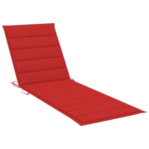 Poduszka na leżak, czerwona, 200x60x4 cm, tkanina