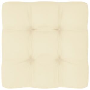 Poduszka na sofę z palet, kremowa, 50x50x12 cm