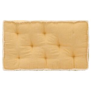 Poduszka na sofę z palet, żółta, 73x40x7 cm