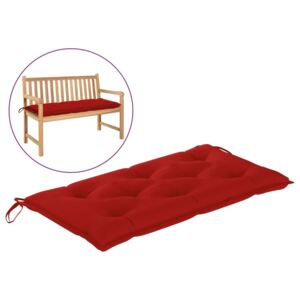 Poduszka na ławkę ogrodową, czerwona, 100x50x7 cm, tkanina